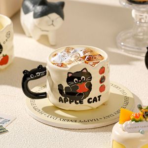 Caneca Empilhável Criativa para Gatos, de Alta Qualidade para Uso Doméstico, Resistente a Altas Temperaturas, Segura para Micro-ondas, com Alça, Caneca de Café com Desenho Animado Fofo, Lembrança - Product Image 4