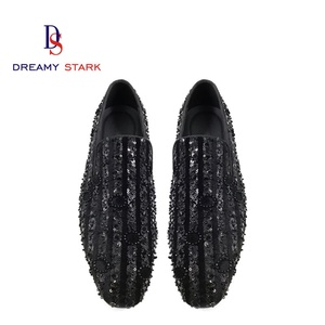 Chaussures habillées et Richelieu pour hommes en cuir véritable italien de haute qualité, faites à la main, avec motif diamant de style mode et logo personnalisé, marque originale - Product Image 3