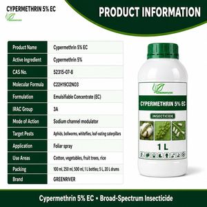GREENRIVER Cipermetrina 5% EC Insetticida per il controllo di luccioline del cotone e parassiti delle colture ortoforte - Product Image 6