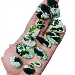 Cabochon de calcédoine chromée verte faite à la main de haute qualité pierre naturelle en vrac pour la fabrication d'une excellente qualité - Product Image 1