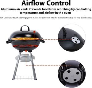 Black Charcoal <b>Kettle</b> BBQ Grill Barbecue Grill - Product Image 2