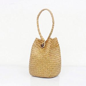 Nuevo Bolso de Mano de Paja Natural para Mujer 2025, Bolso de Playa con Pañuelo de Moda - Product Image 6