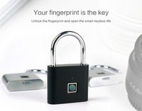 Mini cadenas intelligent portable à empreinte digitale rechargeable pour sac à dos, bagages, porte d'entrepôt et armoire