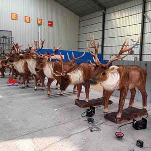 Decoración de Navidad Reno de Gran Tamaño Animal Grande Alce Ciervo <span class=keywords><strong>Sika</strong></span> para Exteriores Ciervo de Pie o Sentado - Product Image 5