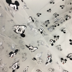 Feuille de tissu tulle à motif <span class=keywords><strong>mickey</strong></span> mouse, tissu imprimé dessins animés, polyester, 1 pièce, HG6368 - Product Image 4