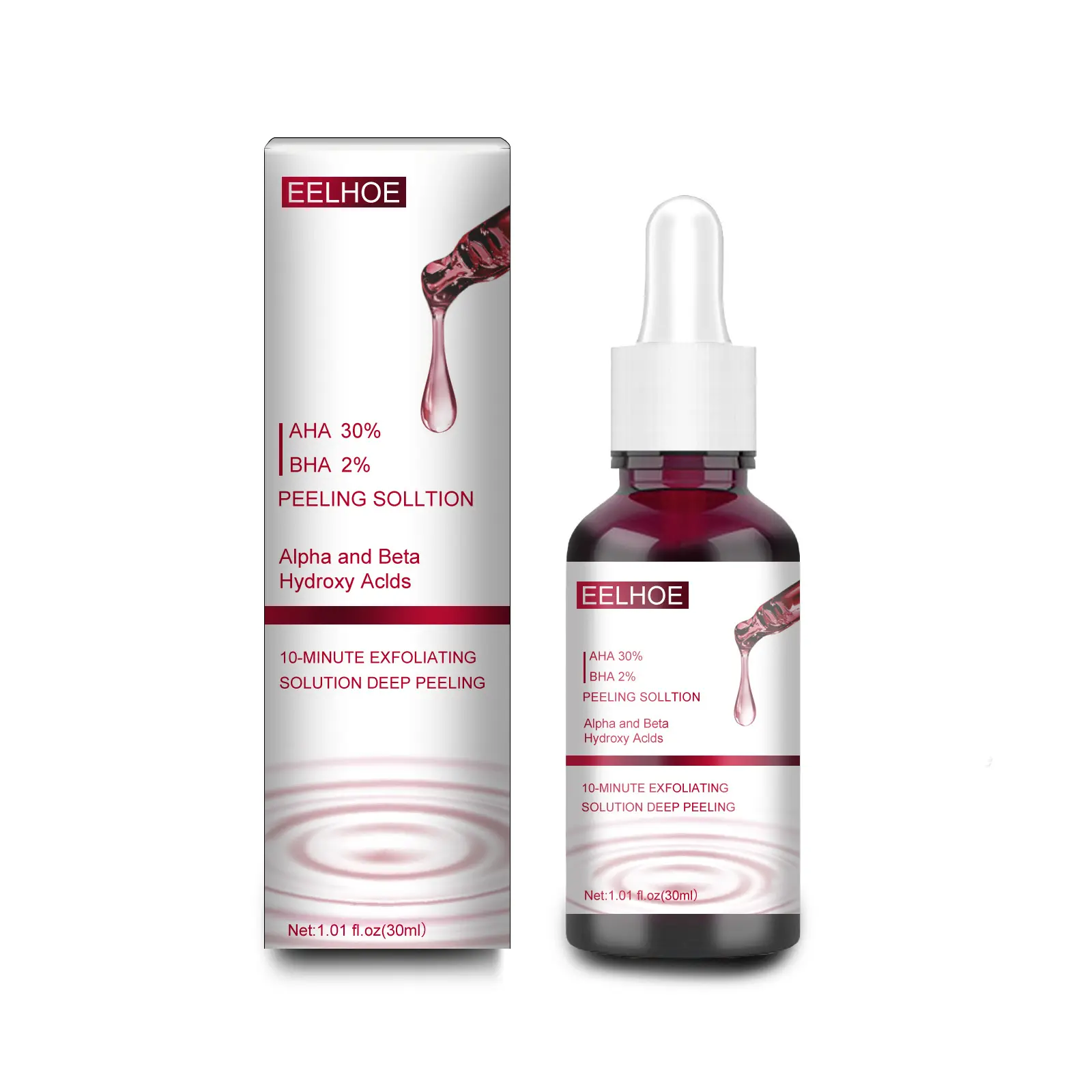 Peeling siyah nokta kapanış gözenek küçülen özü AHA30 % + BHA 2% meyve asit salisilik asit Serum cilt bakımı için