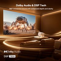 Mini proyector de cine en casa Boom diseñado en fábrica 1080p Full HD LED LCD portátil 4K Video Cinema para Google TV y Android 2G RAM