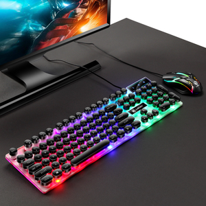 Ensemble clavier et souris filaires pour jeux avec rétroéclairage LED RVB pour PC <span class=keywords><strong>Gamer</strong></span>, ordinateur de bureau - Product Image 6