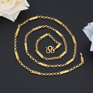 JXX Cadena de Eslabones Cubanos Miami de Latón Chapado en Oro de 14k 24k de 3mm 4mm 5mm para Hombre, Joyería Hip Hop - Product Image 4