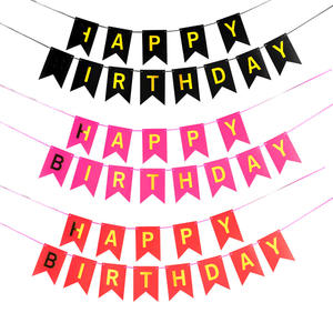 11.5*16cm מסיבת נייר הבאנר גבתון שמח יום הולדת דגל צבעוני מסיבת יום נישואים קישוט באנרים עבור תינוק מבוגרים יום הולדת - Product Image 3