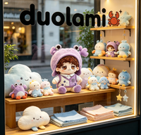 Peluche personnalisée, jouet en peluche doux, personnage avec chapeau violet, pour cadeau promotionnel, peluche personnalisée