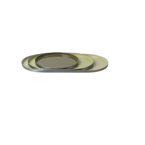 Bandeja de servicio redonda de aluminio y metal, plato y plato, platos de cargador dorados y negros personalizados, plato de cena de restaurante redondo decorativo - Product Image 2