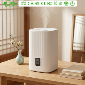 RUNAL H868 Humidificateur d'air ultrasonique à brume froide et chaude, avec LED RGB, à base d'eau, 4 litres, pour la maison - Product Image 1