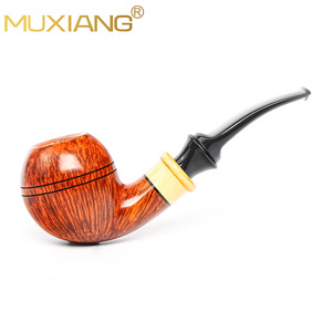 MUXIANG Briar Wood Smoking Pipe Bent Type Handcrafted Tobacco Pipe For Men - Product Image 1