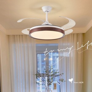 <b>Modern</b> Minimalist Nordic Wooden Invisible <b>Fan</b> <b>Light</b> LED <b>Ceiling</b> <b>Fan</b> Silent Smart Home Lighting - Product Image 4