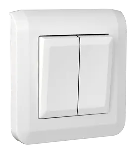 factory new design Europe standard electric 2 gang 1 way 2 way push button wall switches with indicator