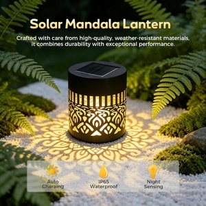 Lampes solaires de chemin IP44, petit modèle, blanc chaud, avec batterie incluse, style Art Déco, LED pour jardin extérieur et aménagement paysager - Product Image 2