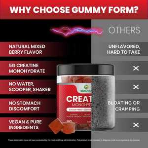 OEM <b>Creatine</b> <b>Monohydrate</b> Gummy Candy Sport Supplement Pre-Workout Energy Muscle Growth Adults Not Recommended for Pregnant Women - Product Image 4