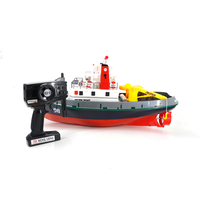 2.4GHz Ferngesteuertes Boot mit Langer Betriebszeit, Kabelloser Wassersprühfunktion, Feuerlösch- und Rettungs-Schlepper-RC-Modell