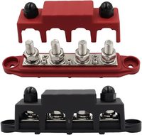 Bloc de distribution d'alimentation 12V 250A avec goujons de 3/8 po, barre omnibus marine, bornier de batterie 12 volts pour automobile M10