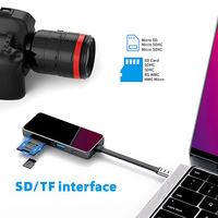 Hub USB C 7 en 1 avec HDMI 4K, charge PD 100W, lecteur de carte USB 3.0 SD TF, adaptateur multiport pour MacBook Pro Air Laptop