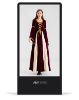 Señalización digital inteligente Espejo de ajuste virtual de 49 pulgadas VR Kiosco de vestidor virtual AR Ajuste real para boutiques de bodas