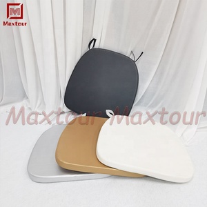 Ghế Chiavari Tiffany bằng nhựa resin, khung sắt, đã qua sử dụng, màu trắng, có đệm ngồi bằng da <span class=keywords><strong>PU</strong></span>, dùng cho sự kiện. - Product Image 2