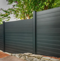 Clôture murale en panneaux d'aluminium modernes sur mesure pour maison, villa, jardin extérieur, clôture en aluminium à lattes horizontales