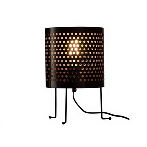 Decorative Modern Fabric Eco-Friendly Metal <b>Table</b> Lamp Knob Switch Dimmable LED USB Powered Eye-Caring Night Light Bedroom - Product Image 1