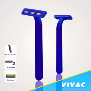 Rasoio usa e getta VIVAC da uomo con doppia lama in acciaio inossidabile per viso e corpo, spessore lama 0,1 mm - Product Image 3