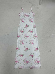 เดรสยาวลายดอกไม้สไตล์ฝรั่งเศส แต่งลูกไม้ ปะติดปะต่อ เปิดหลัง เซ็กซี่ สง่างาม เอวต่ำ สไตล์วันพักผ่อน - Product Image 6