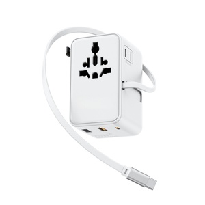 Adaptateur de voyage universel GaN 70W à <span class=keywords><strong>charge</strong></span> rapide, multi-prises USB Type C, adaptateur secteur universel pour voyages internationaux, <span class=keywords><strong>prise</strong></span> UK AU US EU - Product Image 3