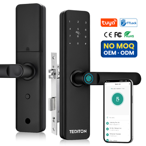 מחיר המפעל tlock tuya חכם wifi דלת כרטיס טלפון חכם wifi יישום לפתוח טביעת אצבע ביומטרי מנעול חכם מנעול חכם - Product Image 1