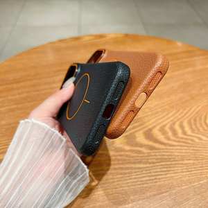 Custodia per Telefono in TPU con Texture in Pelle, Magnetica, di Lusso, con Ricarica Wireless, Antiurto, per 17 16 15 <span class=keywords><strong>Pro</strong></span> <span class=keywords><strong>Max</strong></span> 14 13 <span class=keywords><strong>12</strong></span> 11, <span class=keywords><strong>Cover</strong></span> Morbida e Colorata - Product Image 6