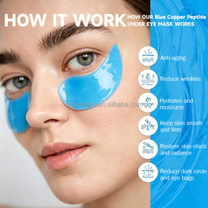 Masque pour les yeux naturel personnalisé EKBER avec logo, peau lisse, réduit les ridules, éclaircit la peau, patchs pour le contour des yeux, marque privée - Product Image 2