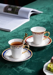 ผู้ผลิตขายส่งชุดกาแฟเซรามิกสไตล์ยุโรปแบบเรียบง่ายสำหรับจิบน้ำชายามบ่ายลายกุหลาบ - Product Image 6