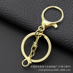 Zinc Alloy Keychain Set Round Ring Lobster Clasp Beading Accessories For Perler Beads - Product Image 3