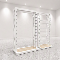Gondole de présentation de vêtements à dos en maille double face, présentoir multi-niveaux pour magasin de prêt-à-porter