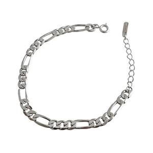 Pulsera de tenis, joyería de plata de ley 925, cadena de tenis, cadena de eslabones lisos planos, joyería ostentosa para Unisex - Product Image 6
