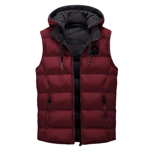 Gilet d'hiver matelassé à capuche sans manches de haute qualité et tendance avec fermeture éclair pour homme - Product Image 1