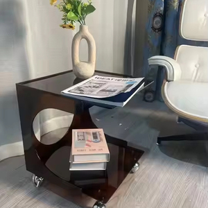 Mesa Auxiliar con Ruedas de Acrílico Transparente, Decorada por Disen, para el Lado de la Cama - Product Image 5