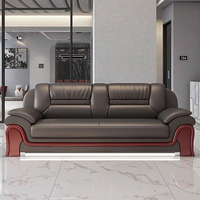 Ensemble de canapés de style chinois moderne Xipi pour bureau, revêtement en cuir synthétique simple, idéal pour la réception de banque, le salon, l'hôtel, le hall