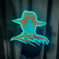 Support à vin lumineux LED en forme d'As de Pique, bar à chapeaux arc-en-ciel pour fêtes et bars KTV