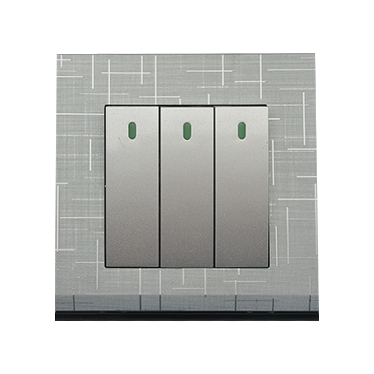 VNX Newest Design Silver 4G UK 10A 250V Wall Switch Meteor Silver Electric Wall Switch for Home