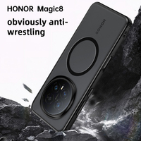 Étui de téléphone magnétique pour Honor Magic 8 Pro Magic 8 Protection antichoc de qualité militaire Coque fine classique Coque hybride givrée