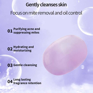 Plant lavender mite repellent skin rejuvenation handmade <b>soap</b> face wash bath refreshing oil control essential oil <b>soap</b> - Product Image 4