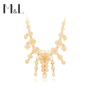 M&L-5 Xuping Jewelry 18K gold plating custom women fashion jewelry sets necklaces wholesale charm jewelry