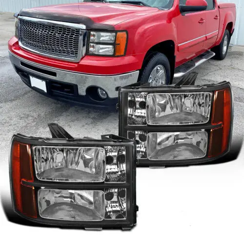 עבור 2007 2008 2009 2010 2011 2012 2013 GMC סייר 1500 2500HD 3500HD קריסטל פנסי שמאל + ימין