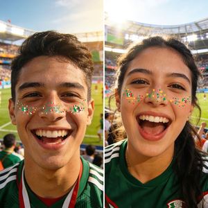 Water Transfer Face Tattoo Stickers 2026 New Design for Football Fans Club Sports Events - Product Image 4