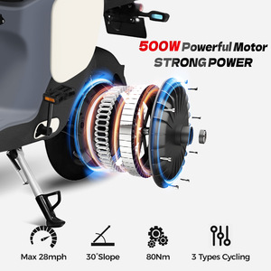 Patinete Eléctrico M12 con Motor de 500W, Velocidad Máxima de 28 mph, Pendiente Máxima de 30 Grados, Torque de 80 Nm, 3 Modos de Conducción - Product Image 1